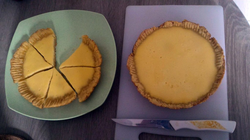 Satu adonan menjadi 2 loyang pie susu